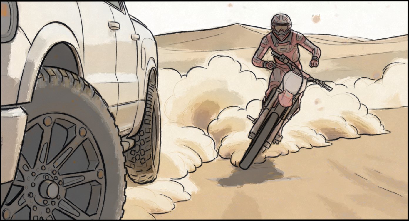 Automotive - Stunt Driving - storyboard frame 6 by Dakota Warren